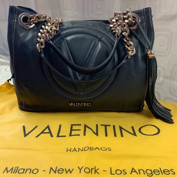 Valentino Handbags - Mario Valentino Leather Tote Bag